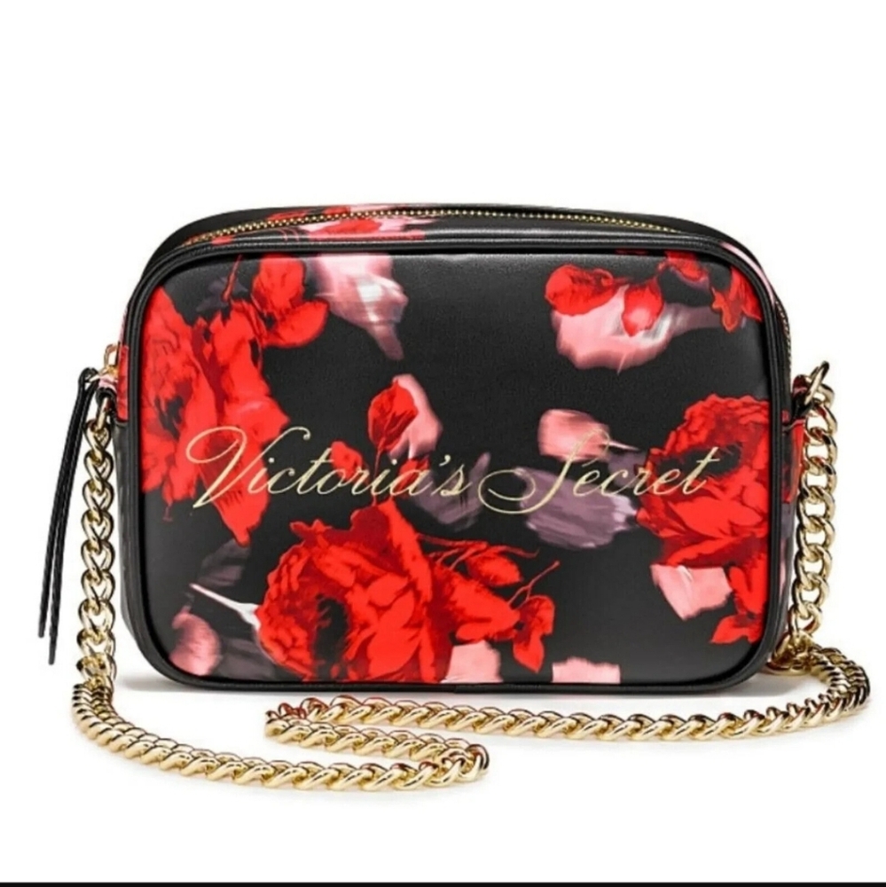 NWT Victoria's Secret Rose Floral Crossbody